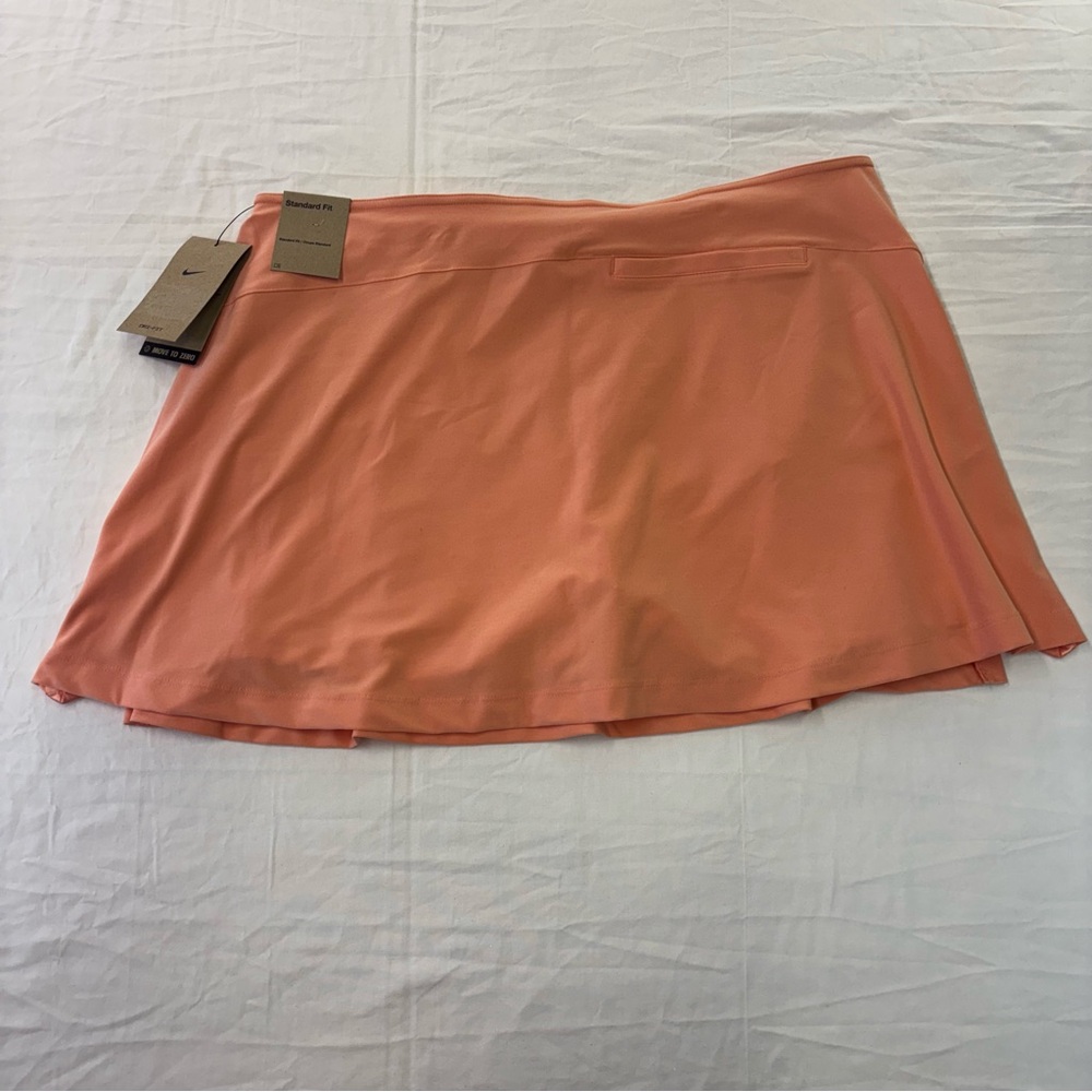 Nike 15” Dri-Fit Mid-Rise Flouncy Golf Skirt Skort Coral FZ6314-844 Women’s XL - Picture 5 of 6